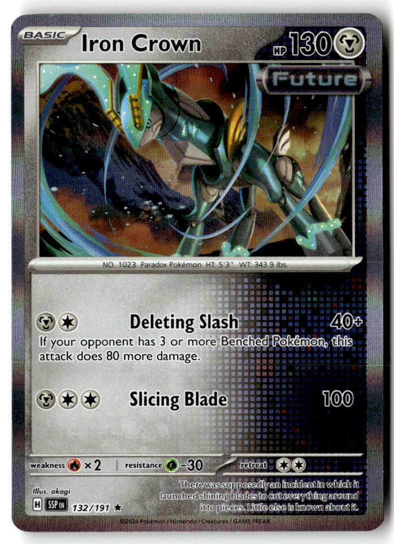 Front of Iron Crown 132/191 from Surging Sparks