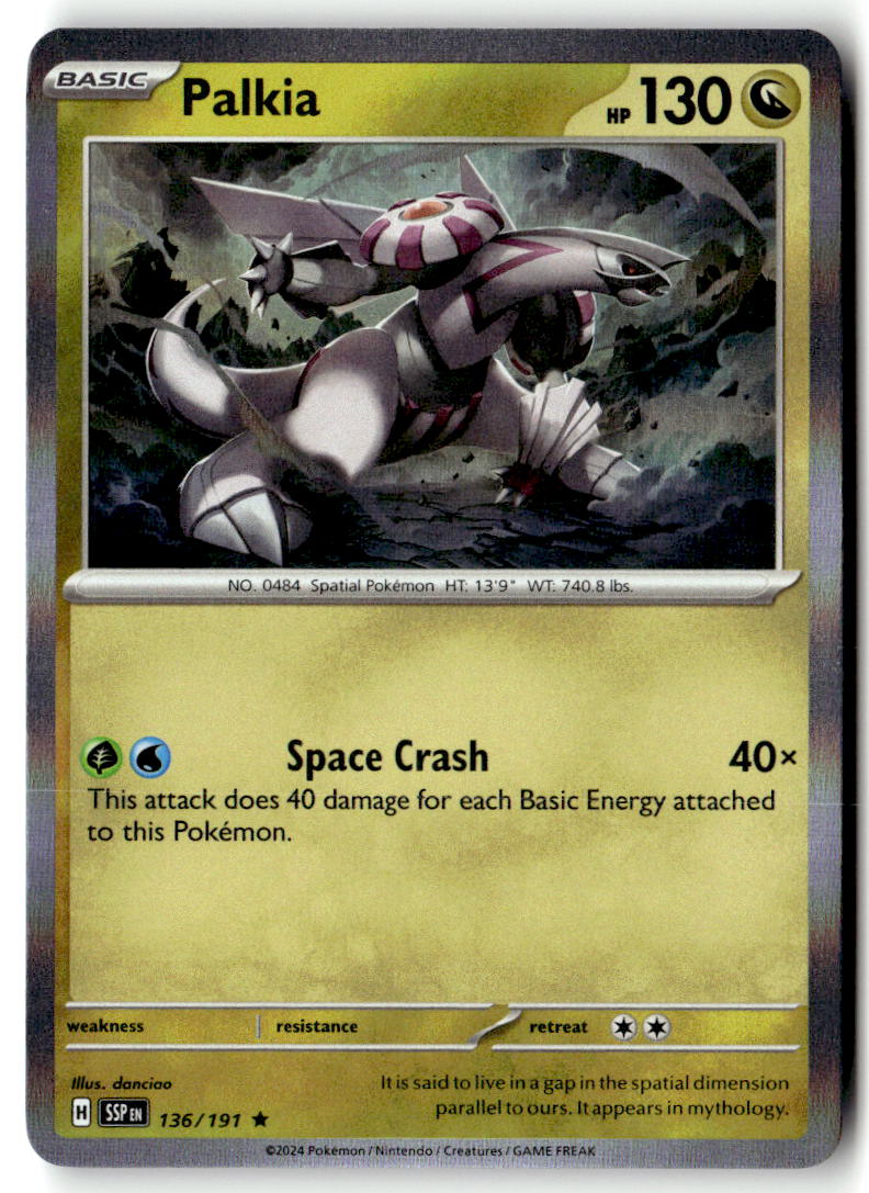 Front of Palkia 136/191 from Surging Sparks