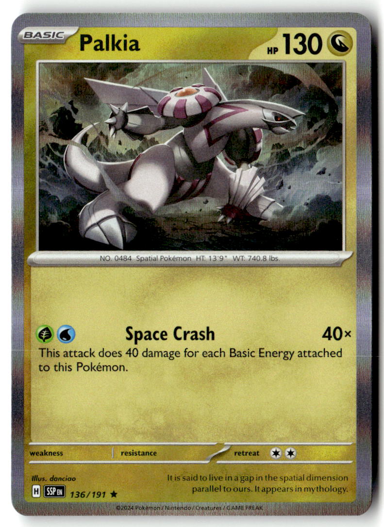 Front of Palkia 136/191 from Surging Sparks