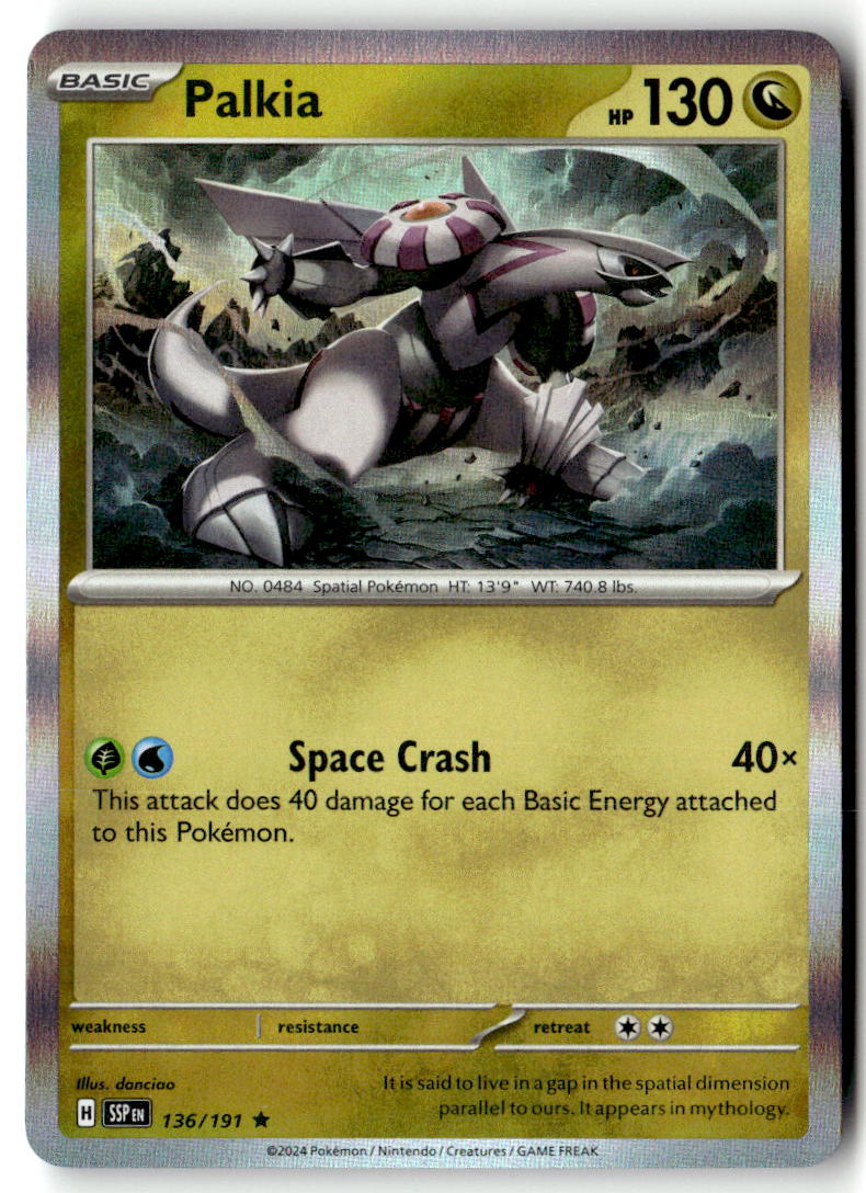 Front of Palkia 136/191 from Surging Sparks