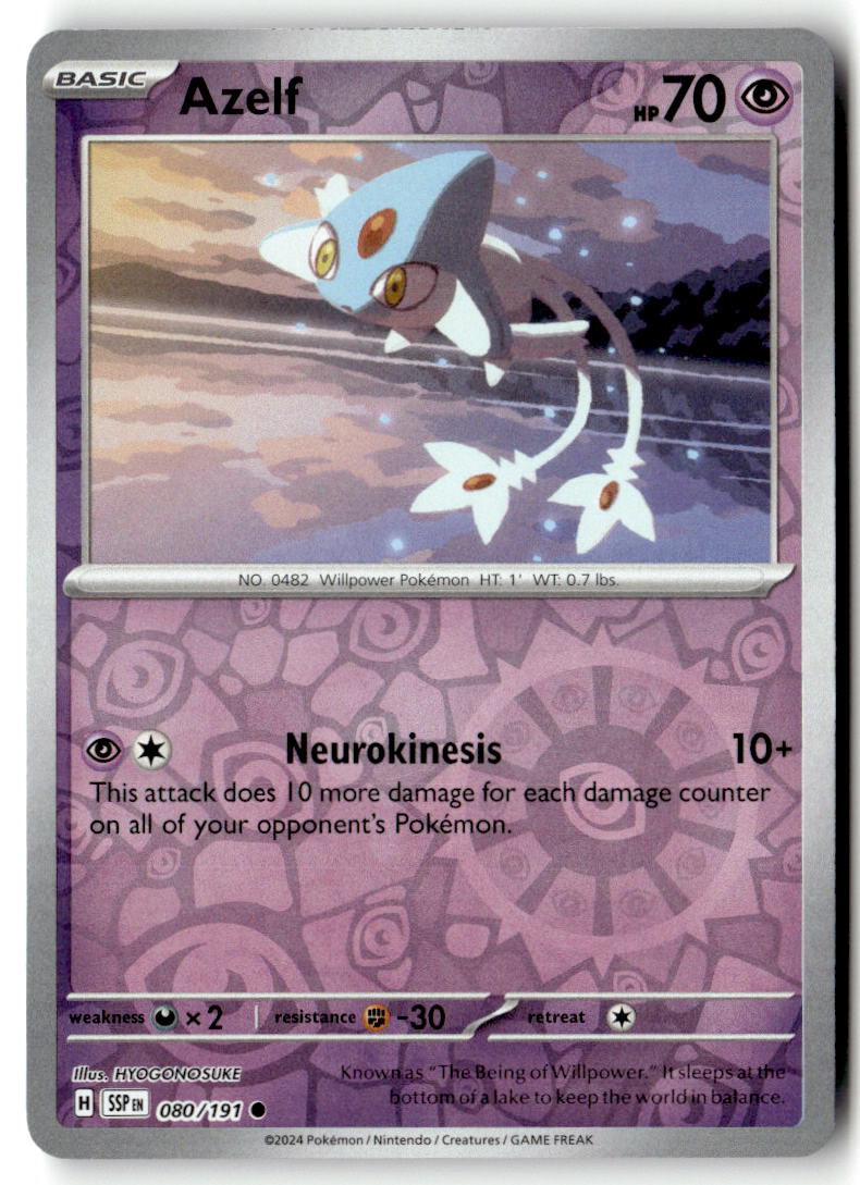 Front of Azelf 080/191 from Surging Sparks