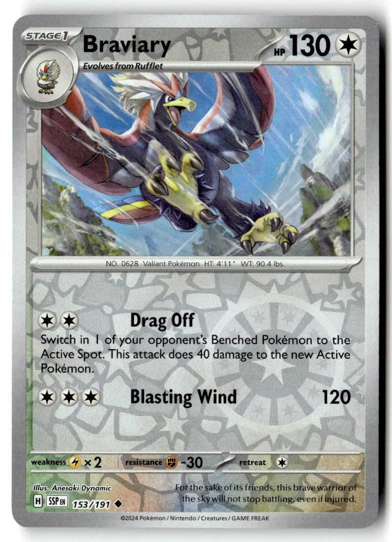 Front of Braviary 153/191 from Surging Sparks