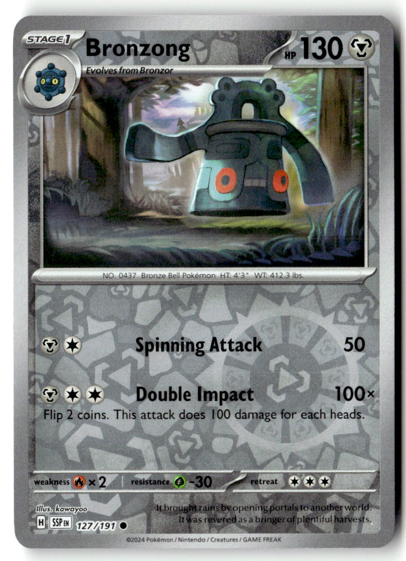 Front of Bronzong 127/191 from Surging Sparks