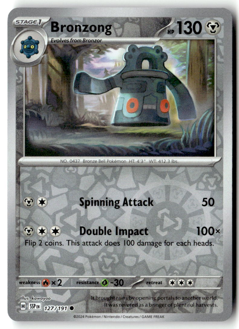 Front of Bronzong 127/191 from Surging Sparks