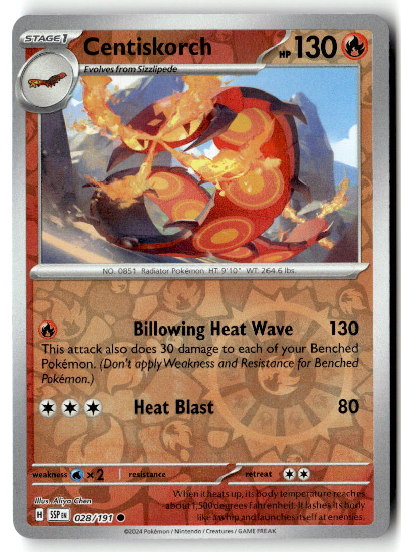Front of Centiskorch 028/191 from Surging Sparks