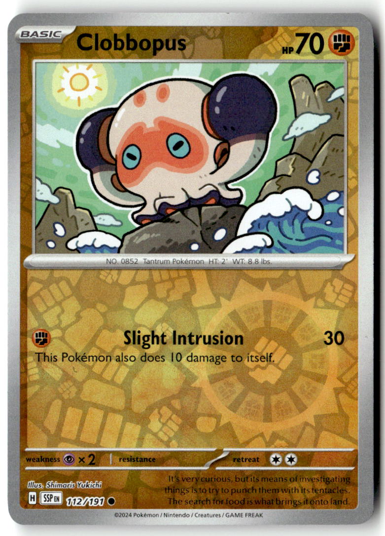 Front of Clobbopus 112/191 from Surging Sparks