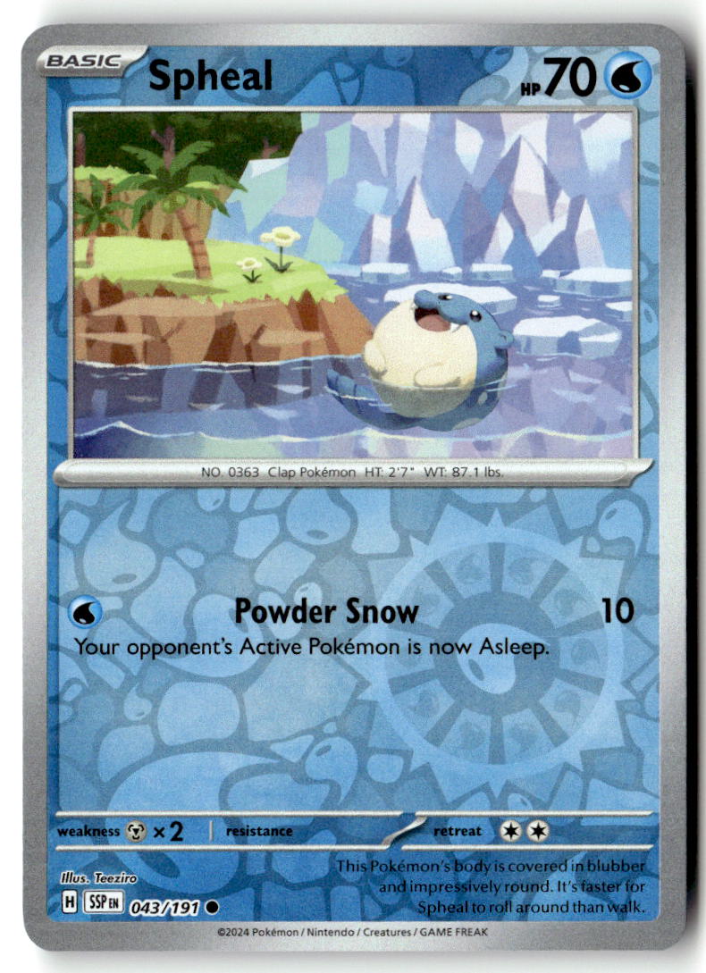 Front of Spheal 043/191 from Surging Sparks