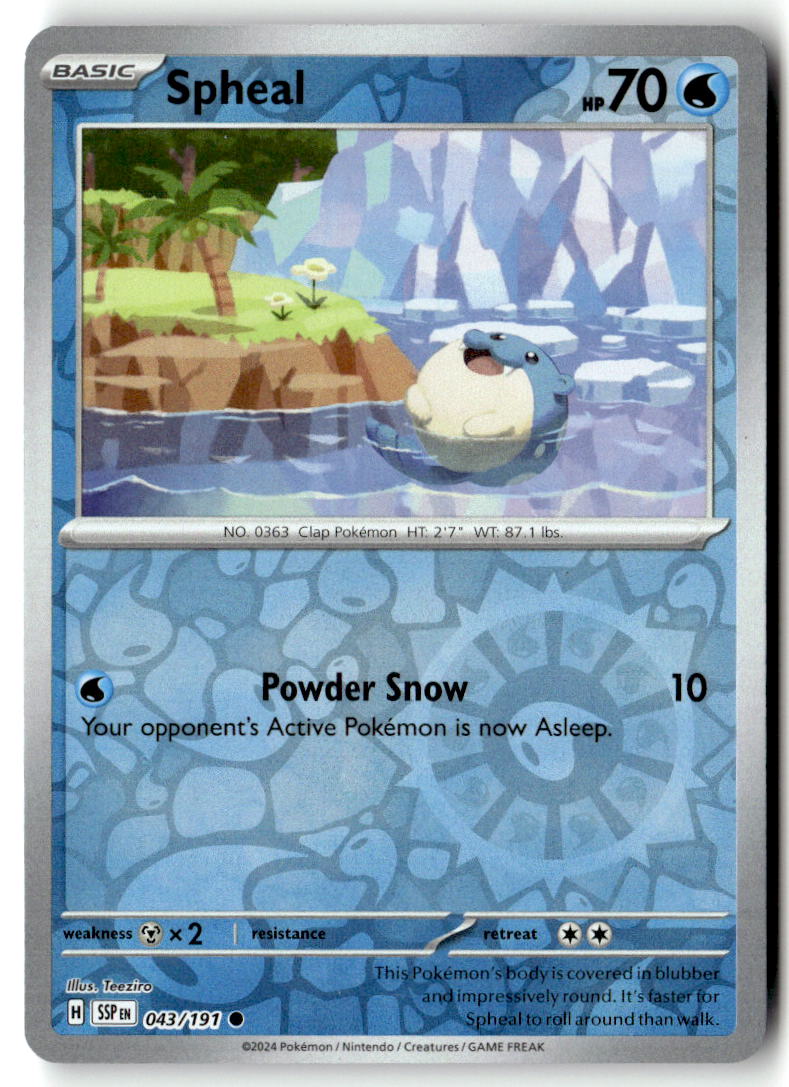 Front of Spheal 043/191 from Surging Sparks