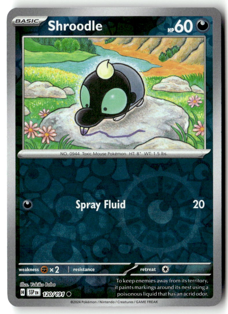 Front of Shroodle 120/191 from Surging Sparks