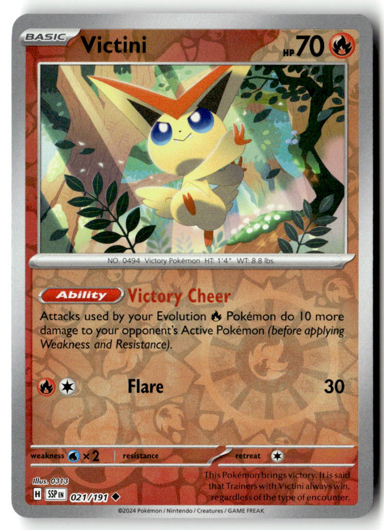 Front of Victini 021/191 from Surging Sparks