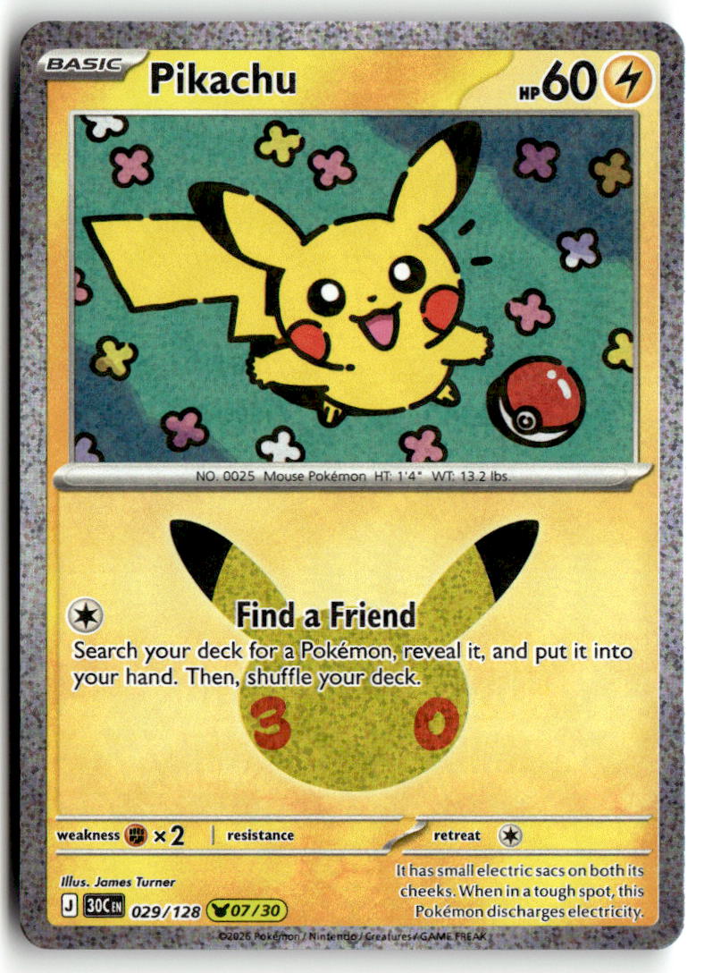 Front of Pikachu - 029/128 from 30th Celebration