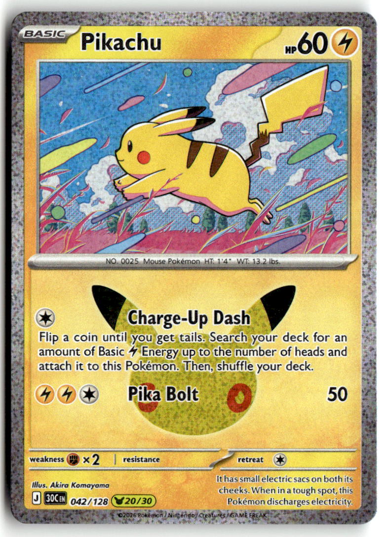 Front of Pikachu - 042/128 from 30th Celebration
