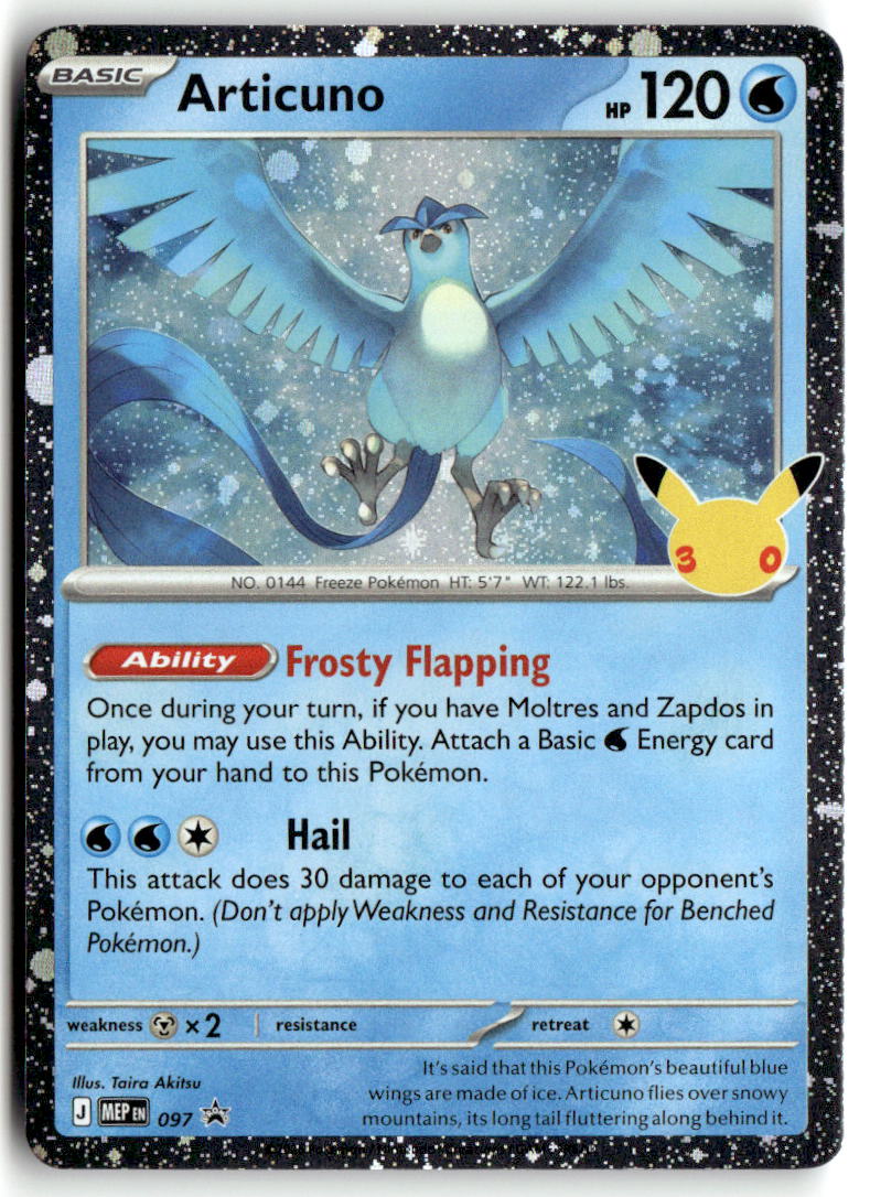 Front of Articuno - 097 (30th Celebration) from Mega Evolution Promo