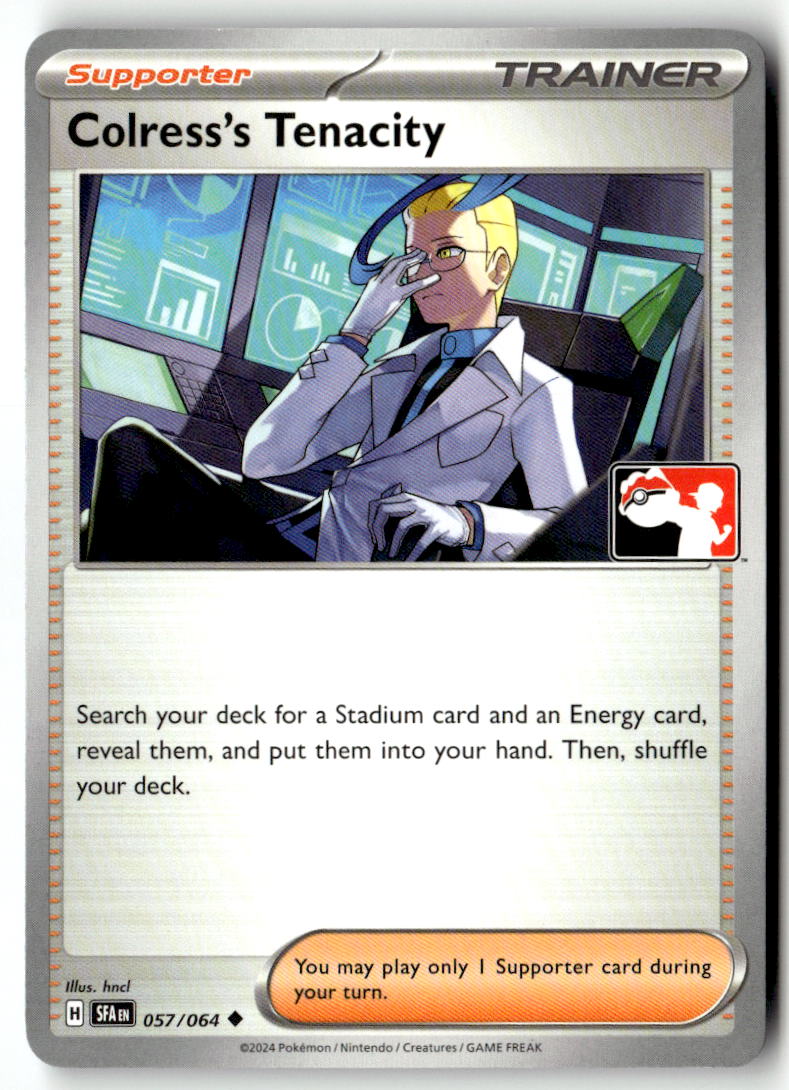 Front of Colress's Tenacity 057/064 from Prize Pack Series Cards
