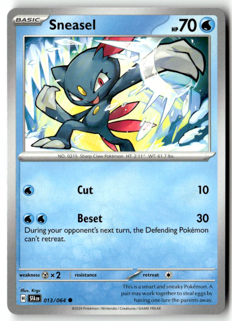 Front of Sneasel 013/064 from Shrouded Fable