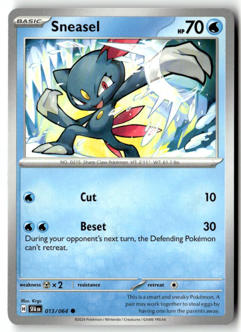Front of Sneasel 013/064 from Shrouded Fable