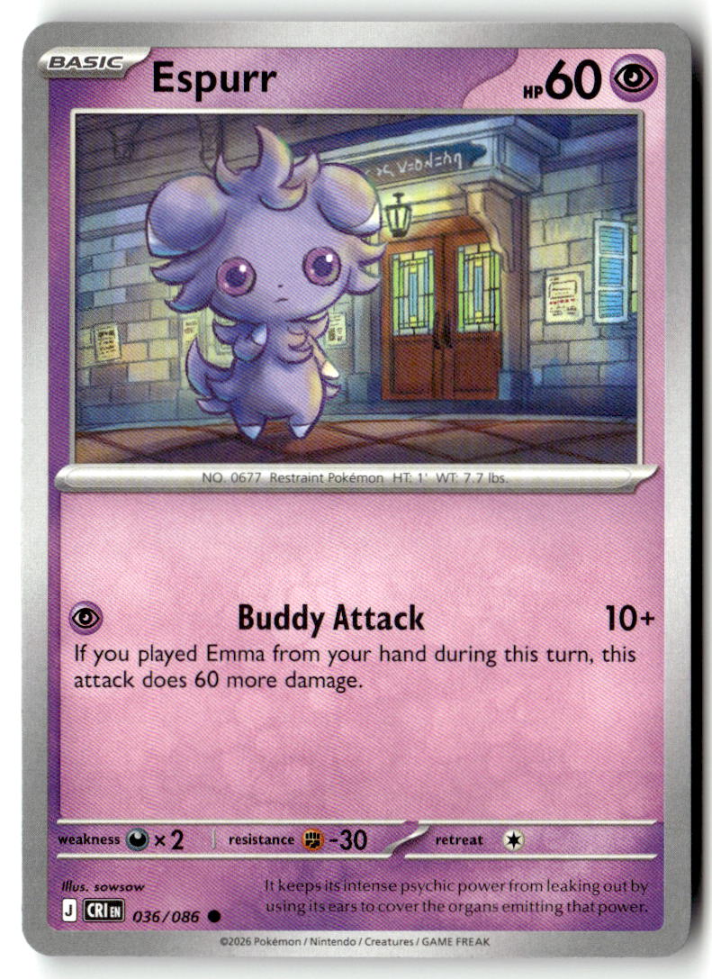 Front of Espurr 036/086 from Chaos Rising