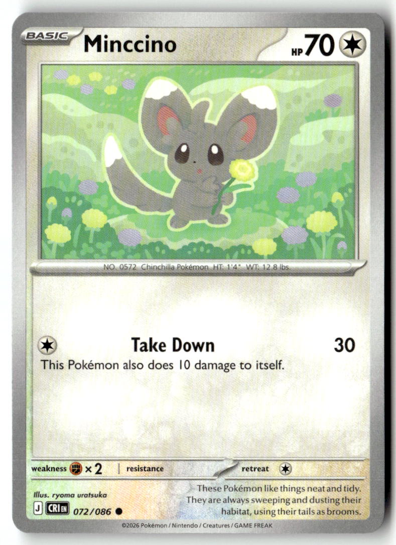 Front of Minccino 072/086 from Chaos Rising