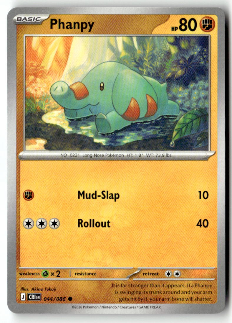 Front of Phanpy 044/086 from Chaos Rising