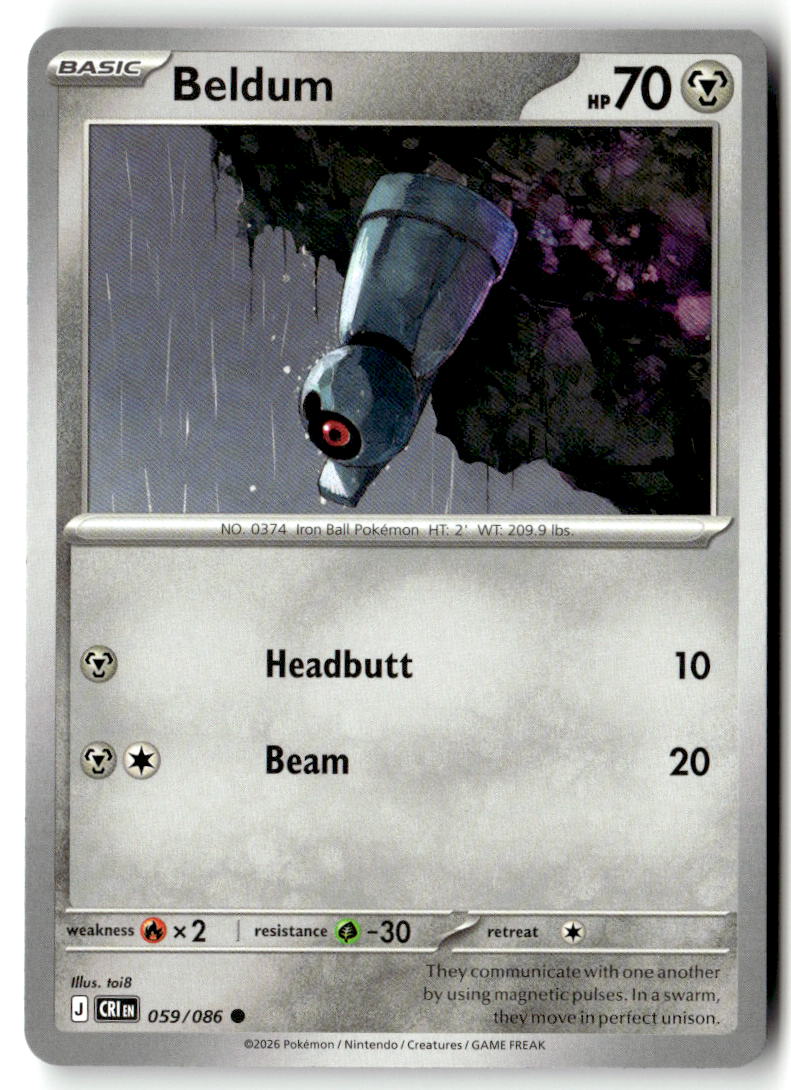 Front of Beldum 059/086 from Chaos Rising