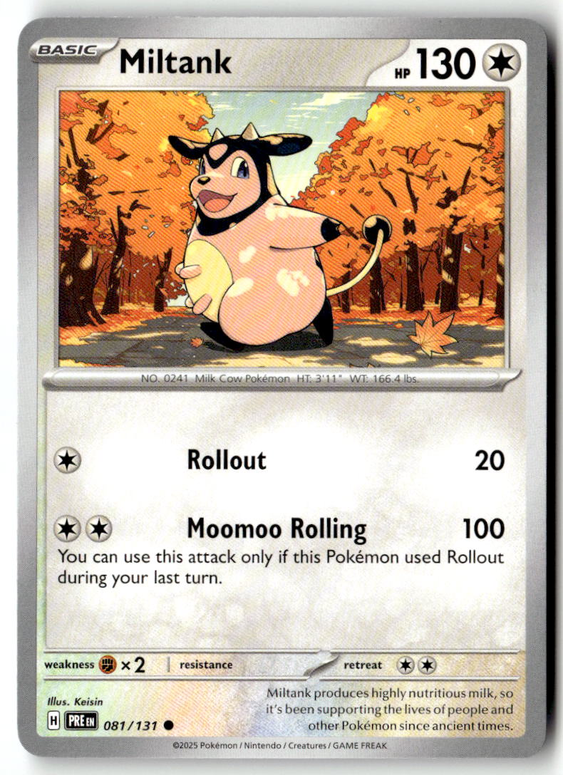 Front of Miltank 081/131 from Prismatic Evolutions