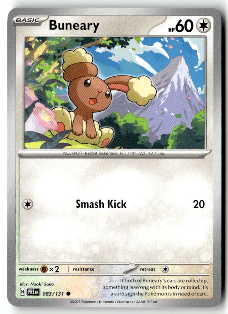Front of Buneary 083/131 from Prismatic Evolutions