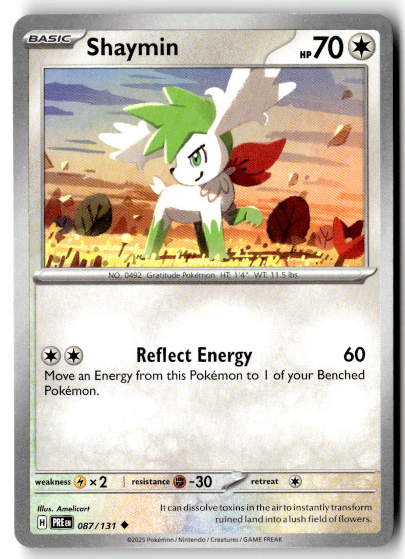 Front of Shaymin 087/131 from Prismatic Evolutions