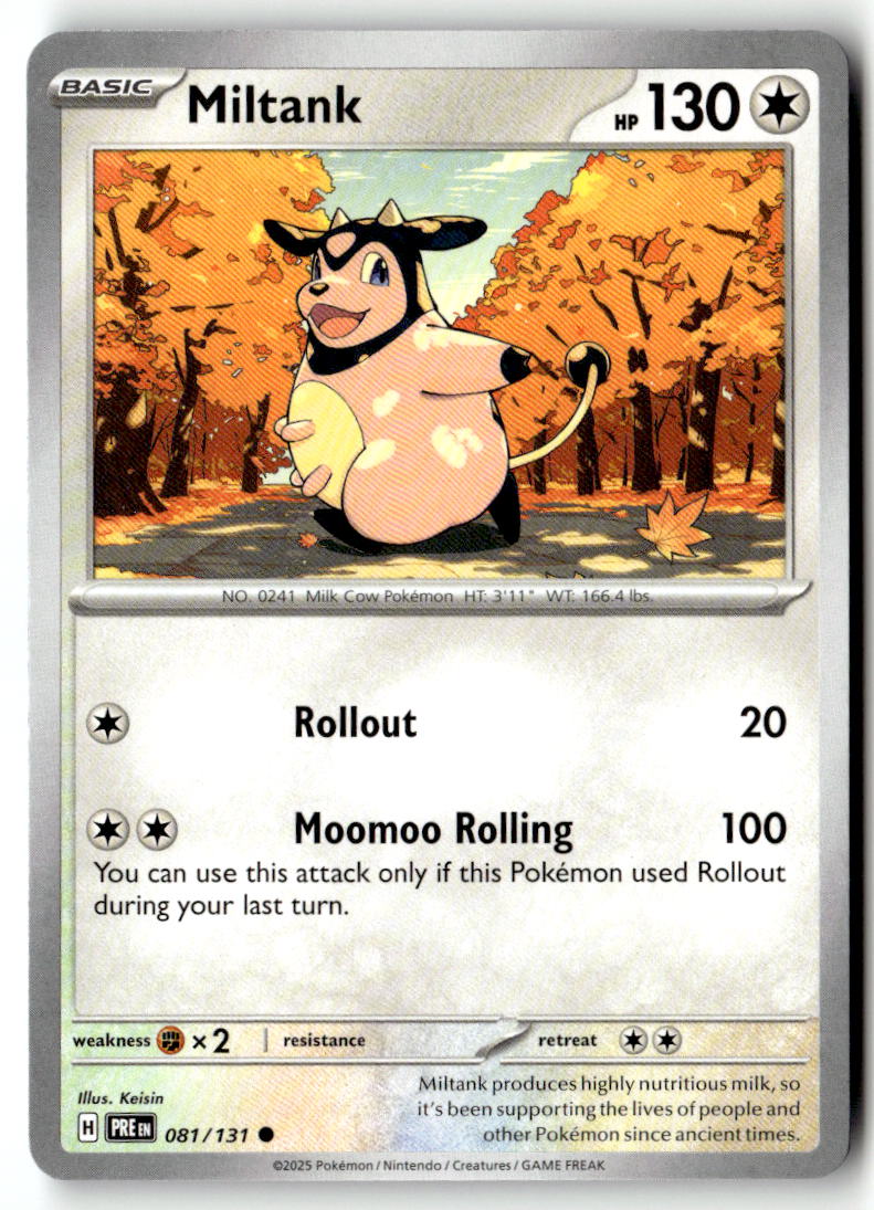 Front of Miltank 081/131 from Prismatic Evolutions