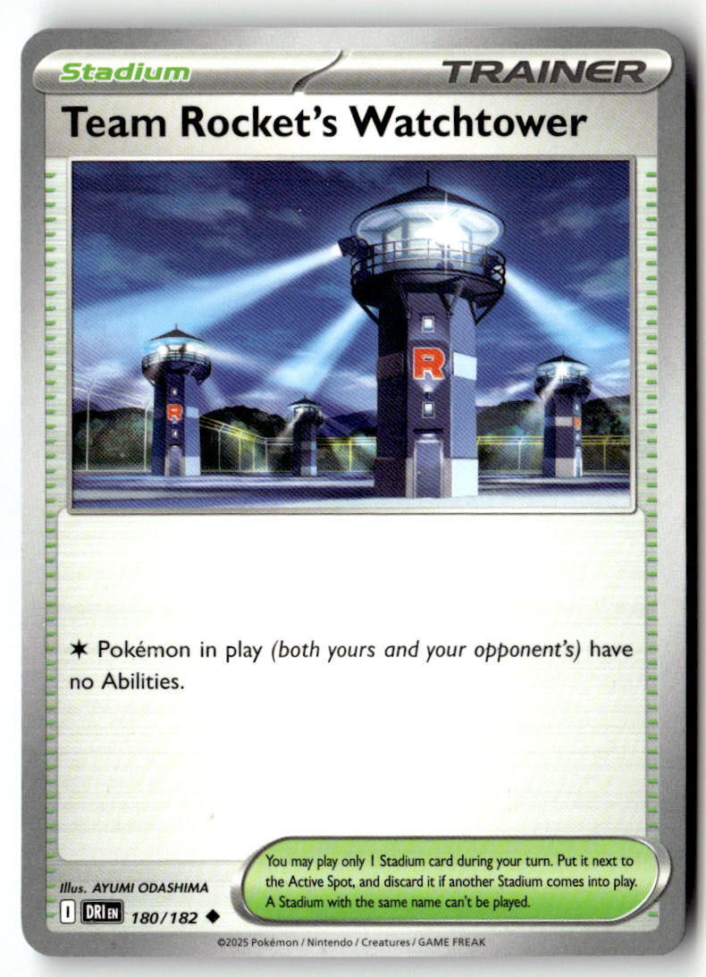 Front of Team Rocket's Watchtower 180/182 from Destined Rivals