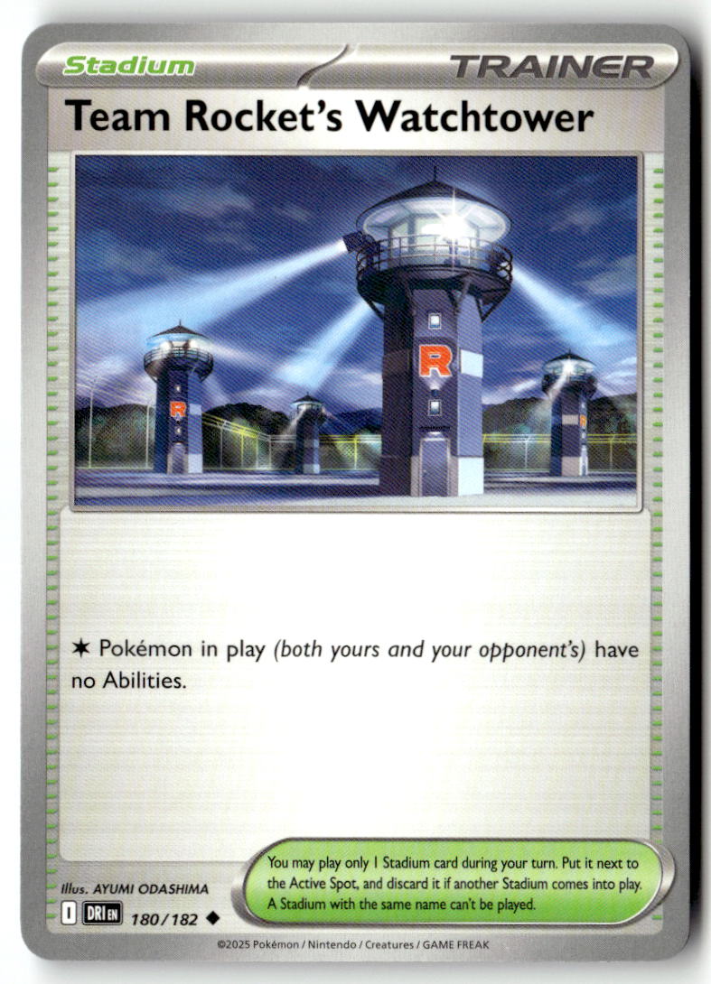 Front of Team Rocket's Watchtower 180/182 from Destined Rivals