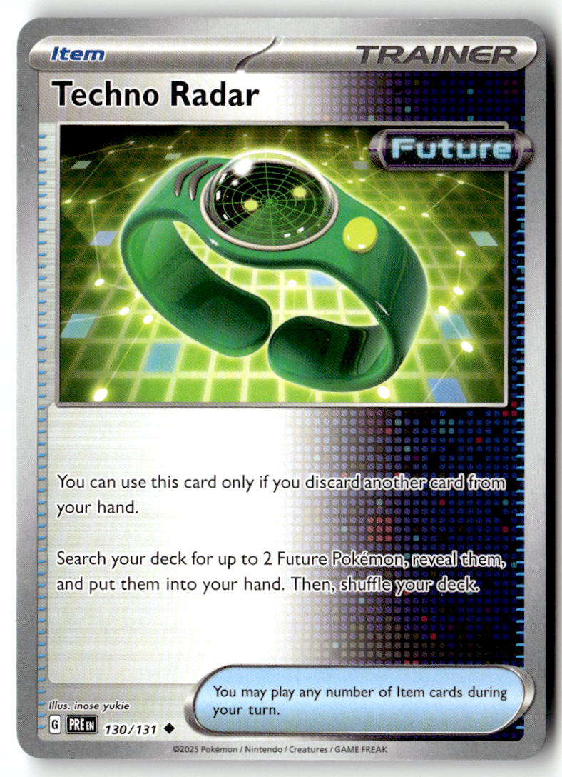 Front of Techno Radar 130/131 from Prismatic Evolutions