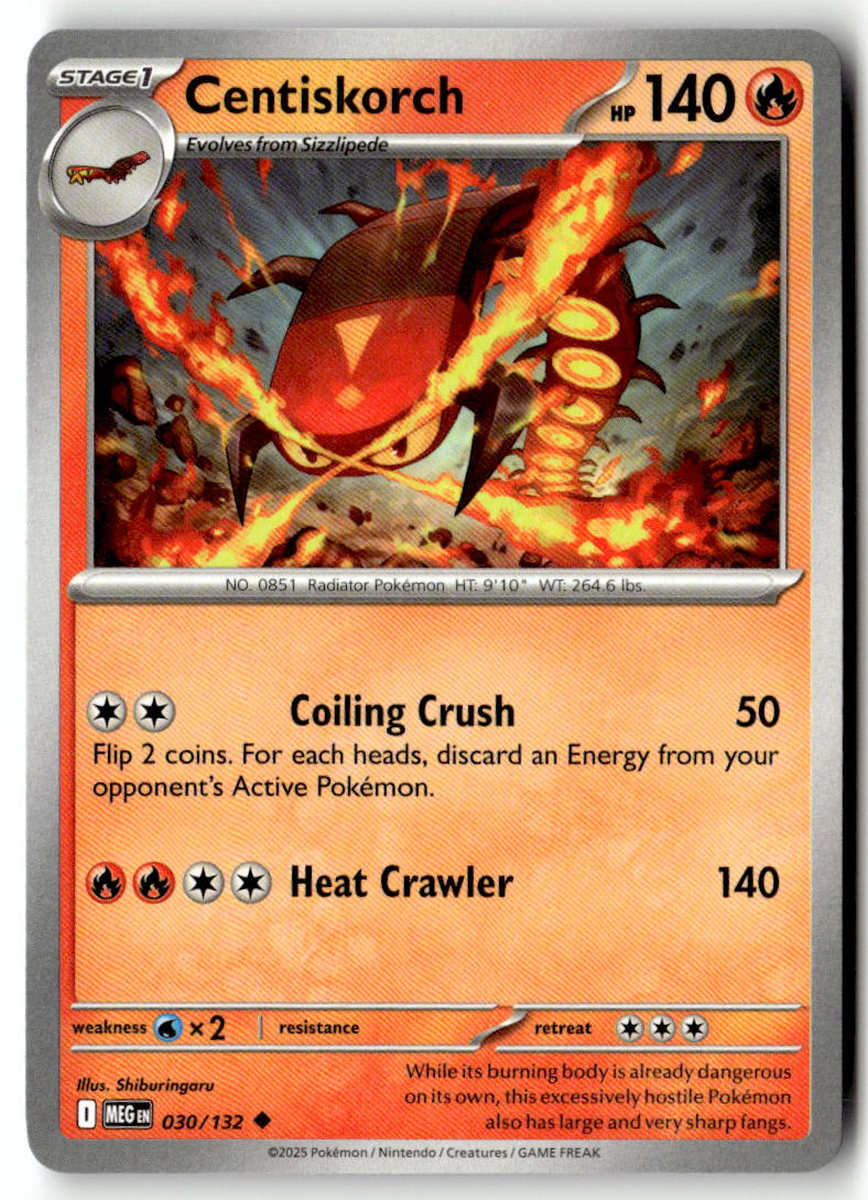 Front of Centiskorch 030/132 from Mega Evolution