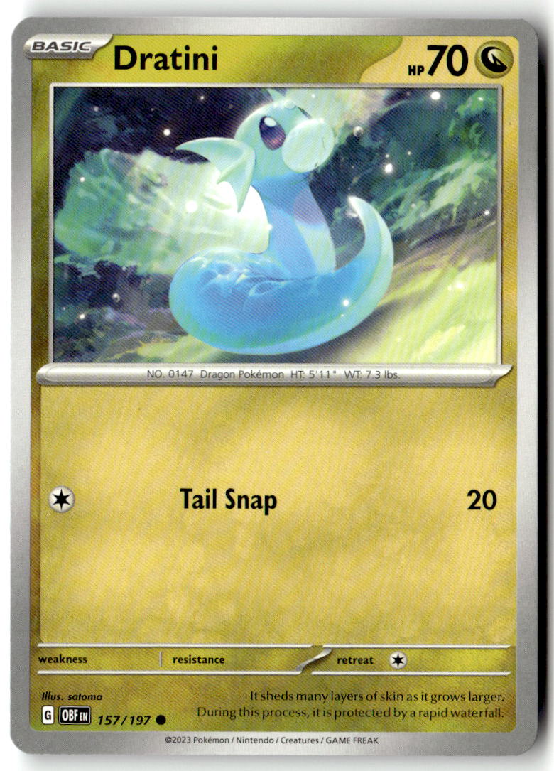 Front of Dratini 157/197 from Obsidian Flames