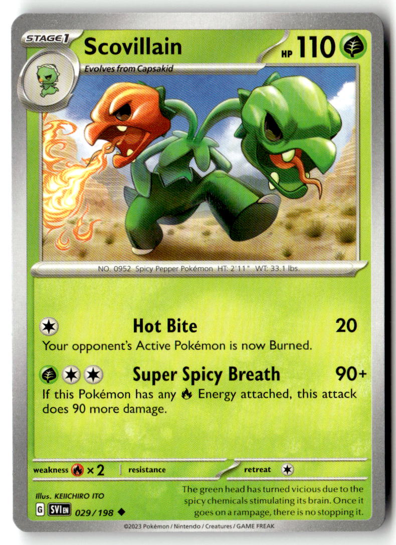 Front of Scovillain 029/198 from Scarlet & Violet Base Set