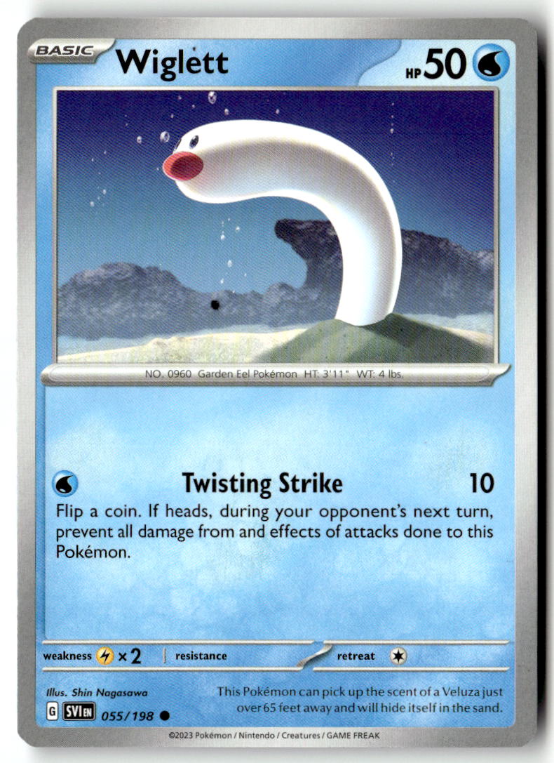 Front of Wiglett 055/198 from Scarlet & Violet Base Set