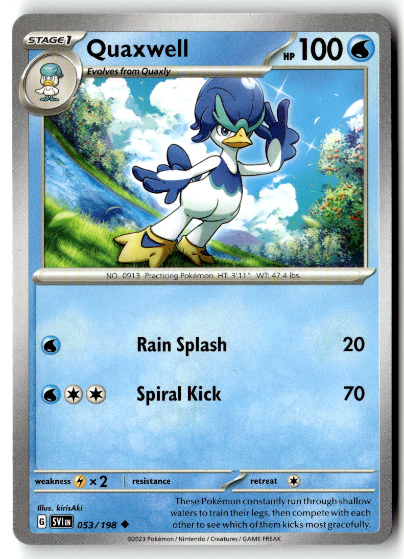 Front of Quaxwell 053/198 from Scarlet & Violet Base Set