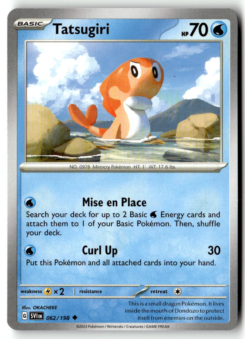 Front of Tatsugiri 062/198 from Scarlet & Violet Base Set