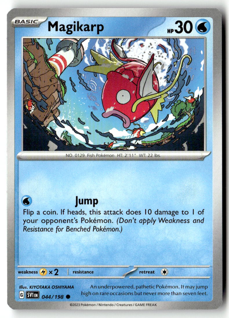 Front of Magikarp 044/198 from Scarlet & Violet Base Set