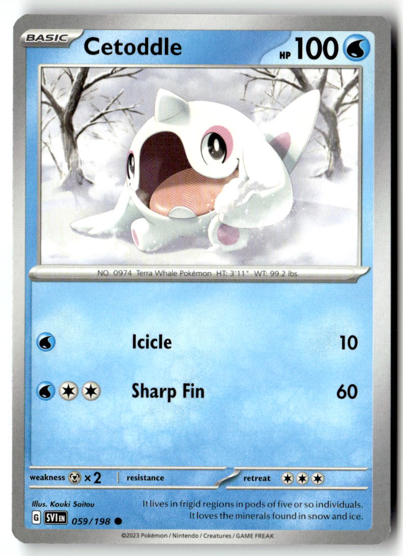 Front of Cetoddle 059/198 from Scarlet & Violet Base Set