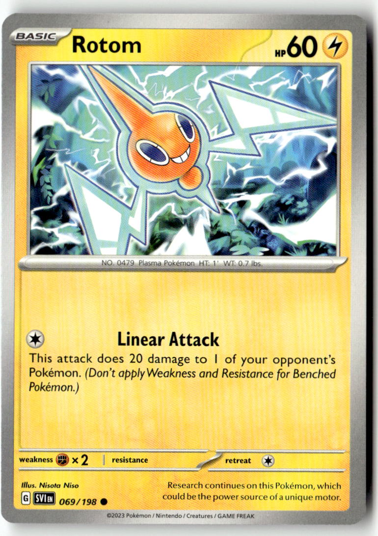 Front of Rotom 069/198 from Scarlet & Violet Base Set
