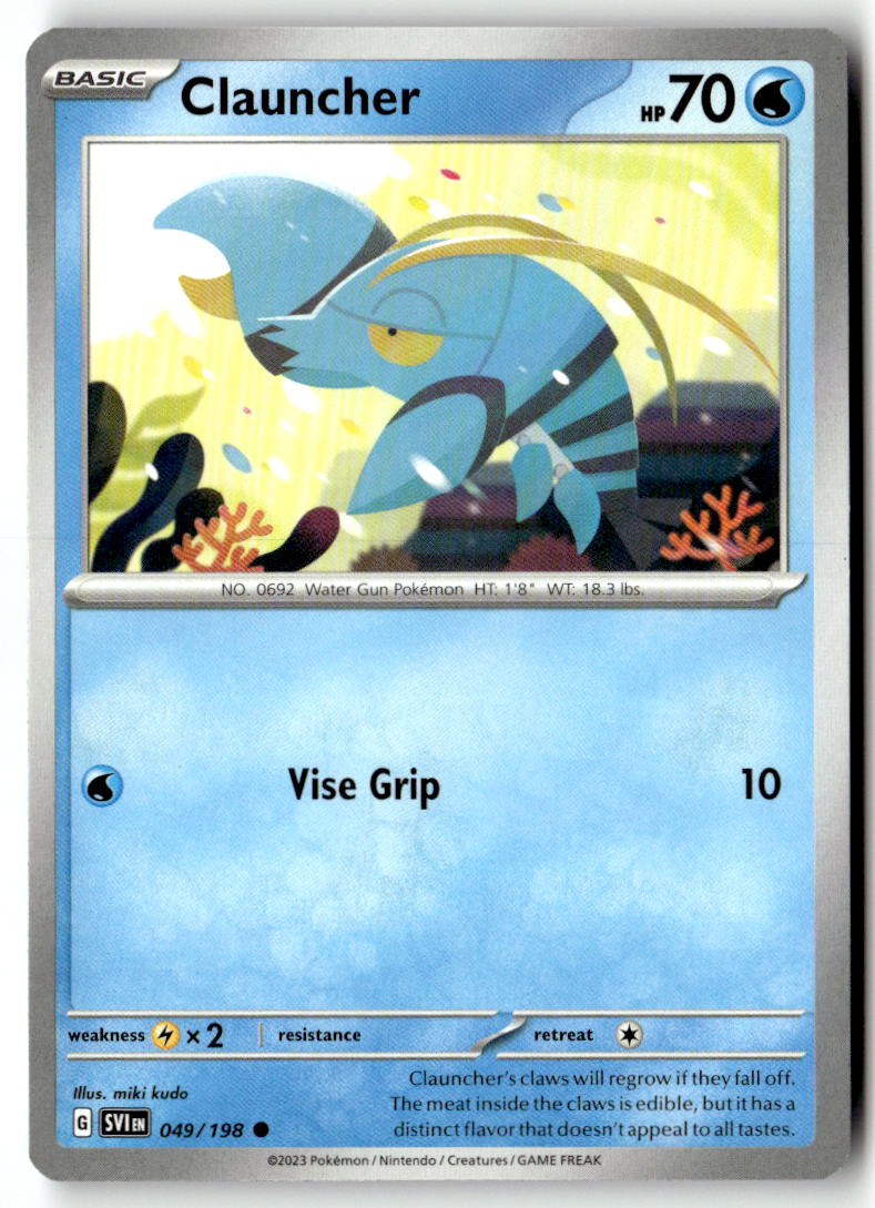 Front of Clauncher 049/198 from Scarlet & Violet Base Set