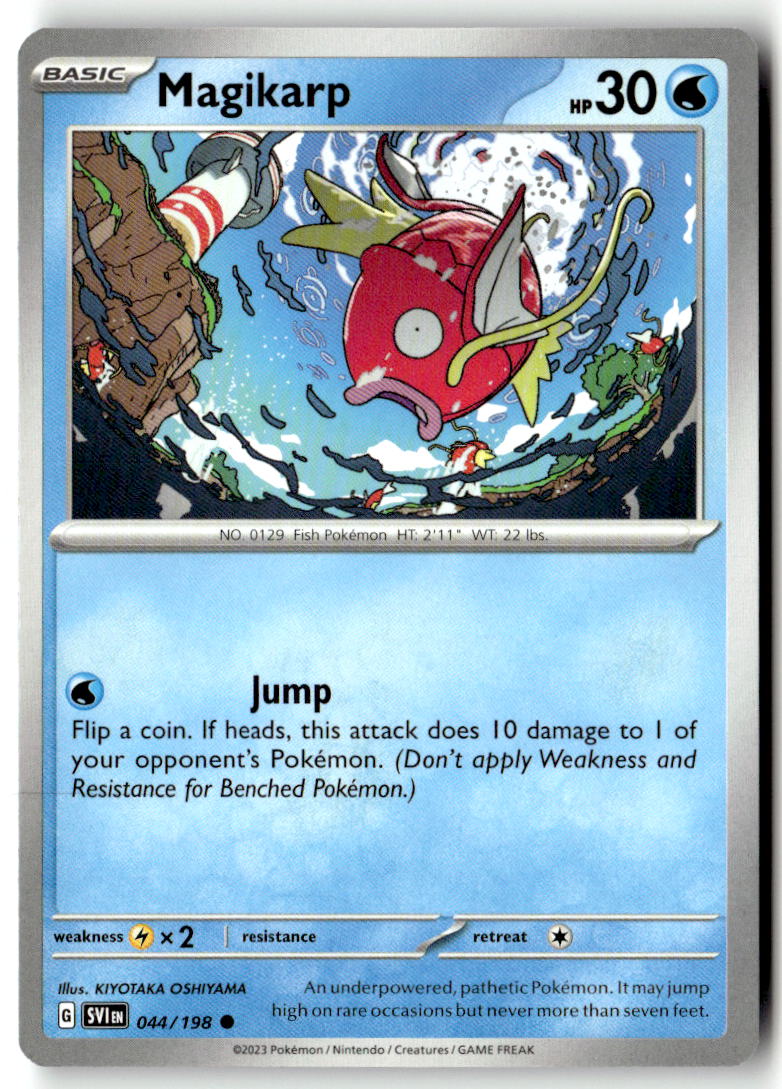 Front of Magikarp 044/198 from Scarlet & Violet Base Set