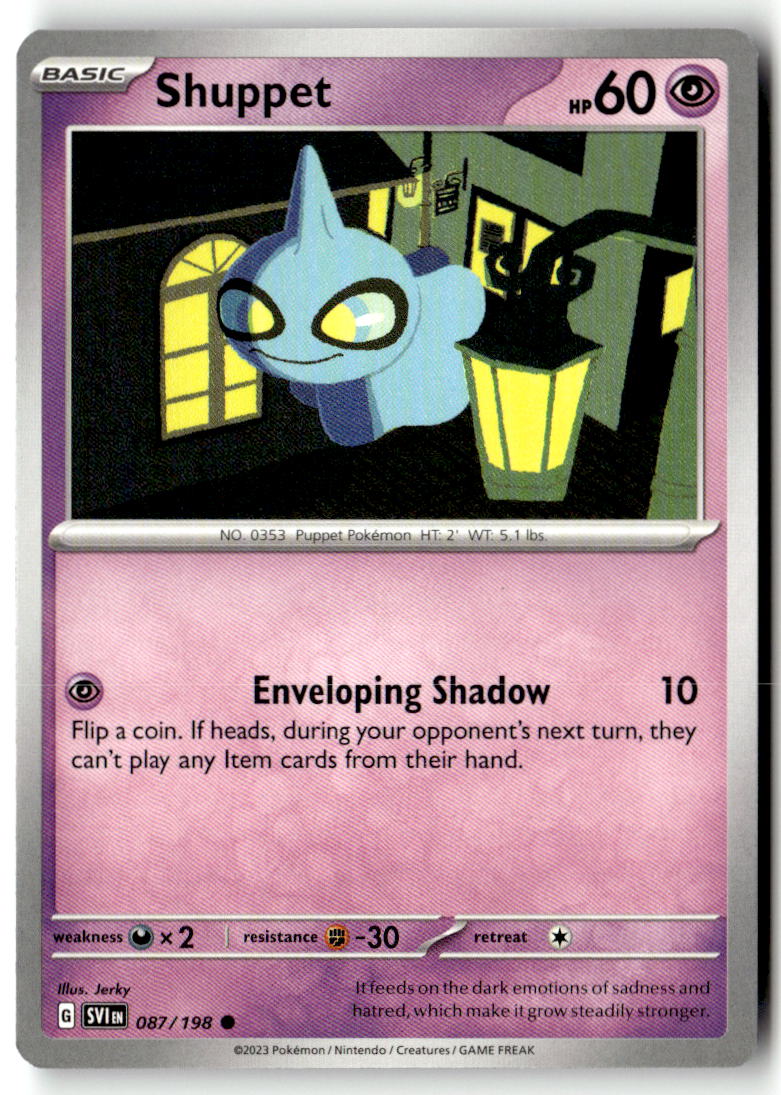 Front of Shuppet 087/198 from Scarlet & Violet Base Set