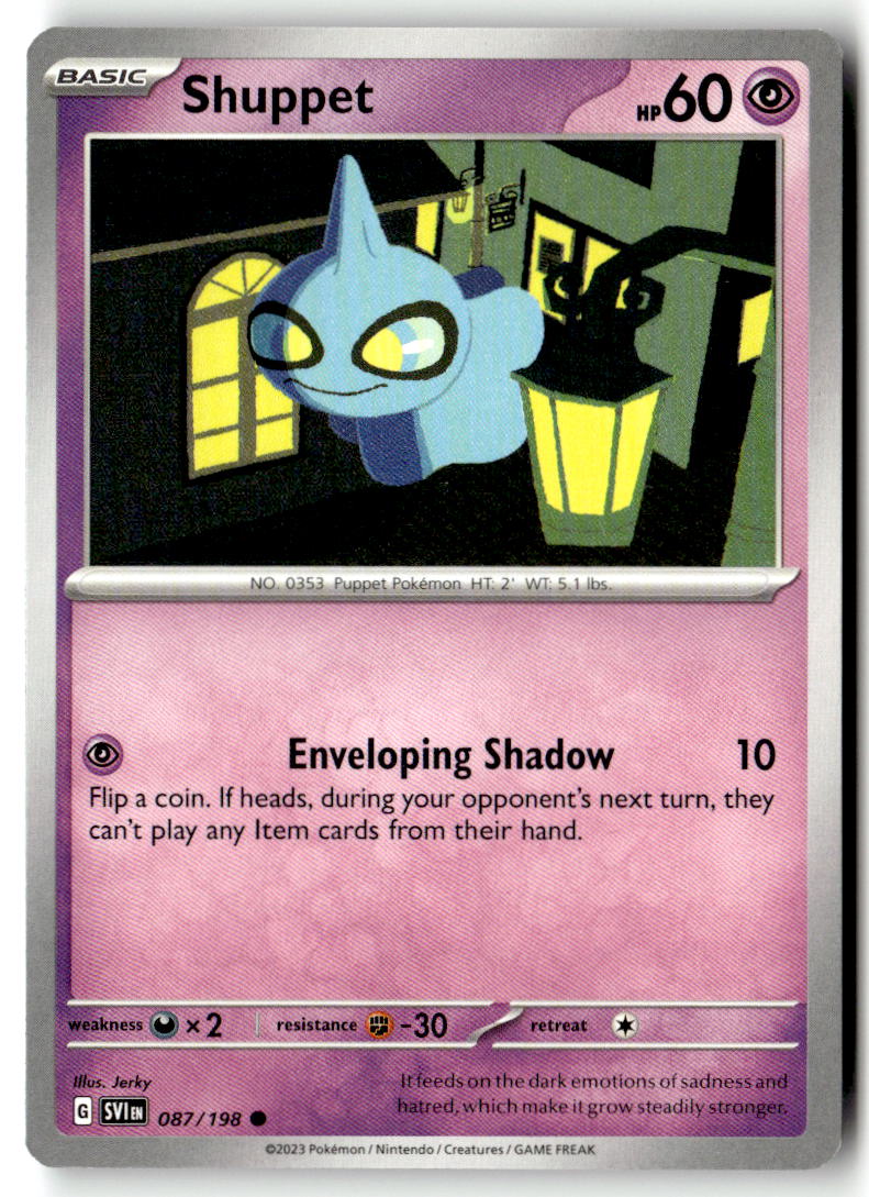 Front of Shuppet 087/198 from Scarlet & Violet Base Set