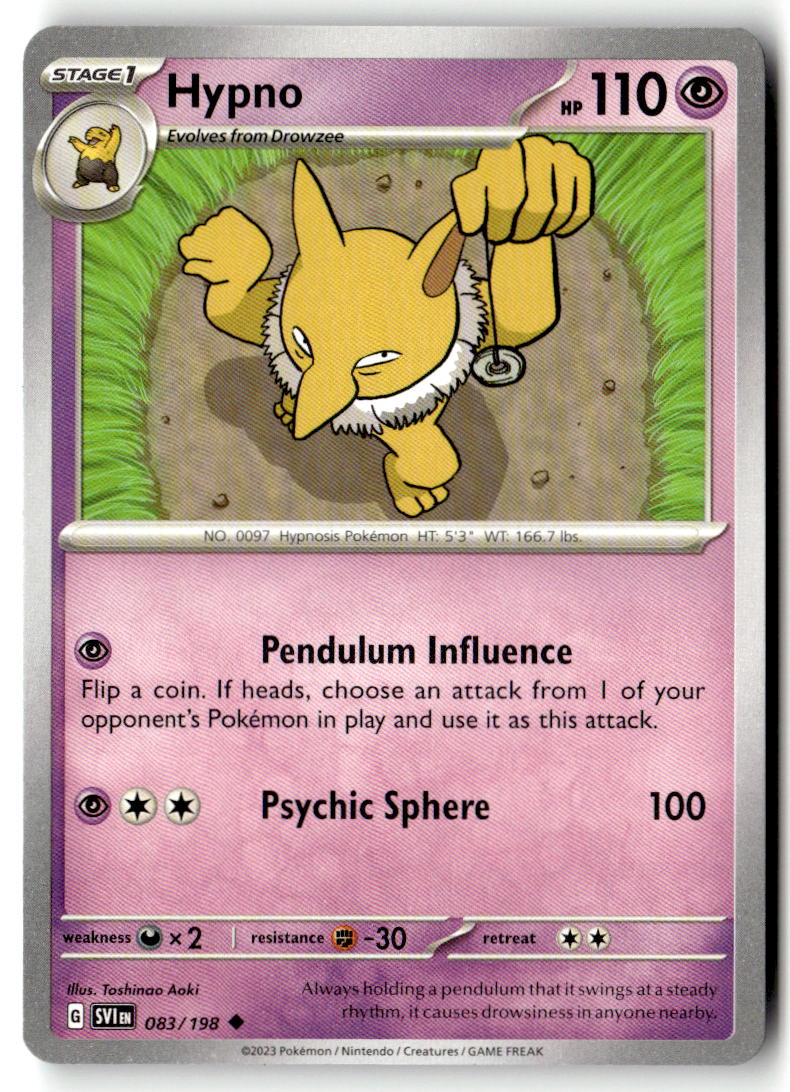Front of Hypno 083/198 from Scarlet & Violet Base Set