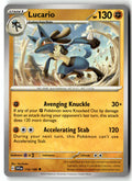 Front of Lucario 114/198 from Scarlet & Violet Base Set
