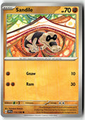 Front of Sandile 115/198 from Scarlet & Violet Base Set