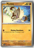 Front of Mankey 107/198 from Scarlet & Violet Base Set