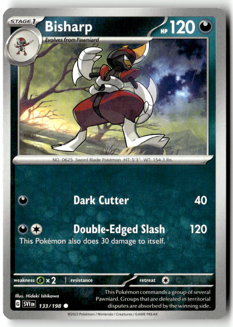 Front of Bisharp 133/198 from Scarlet & Violet Base Set