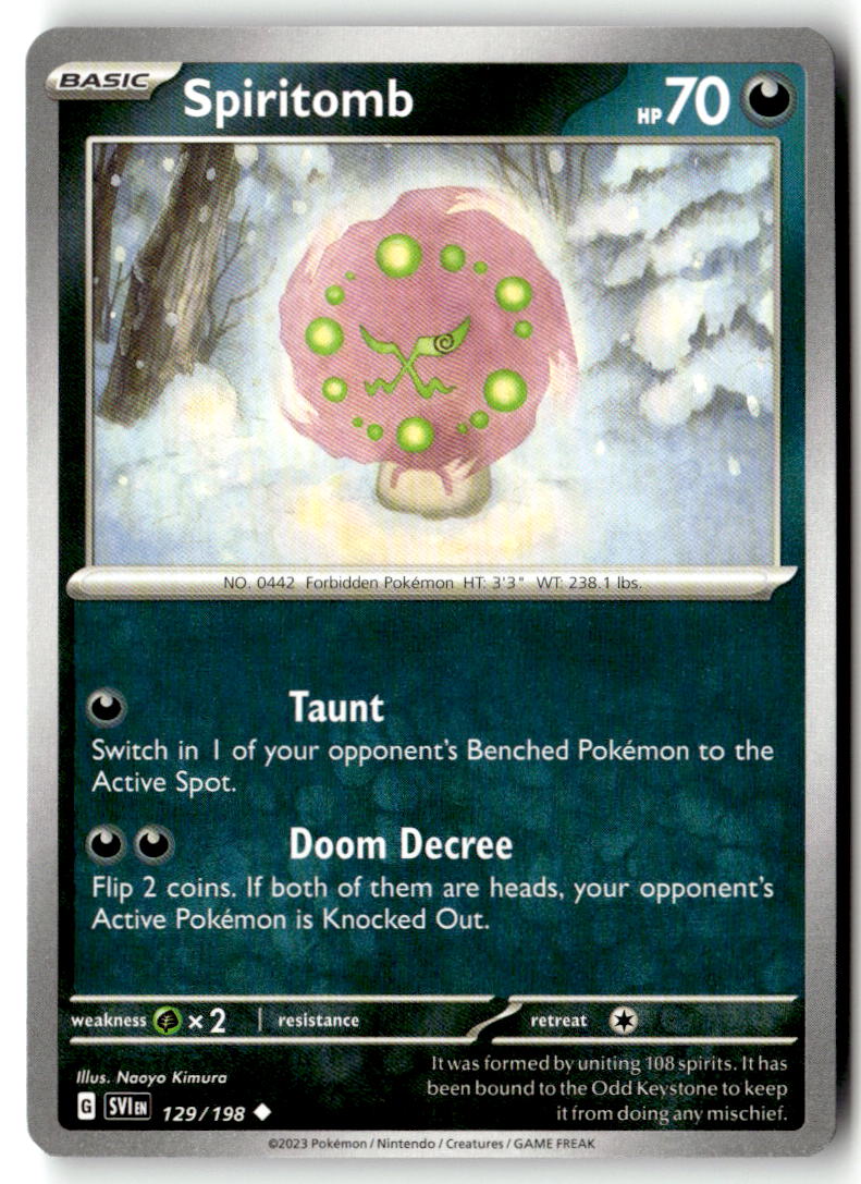 Front of Spiritomb 129/198 from Scarlet & Violet Base Set